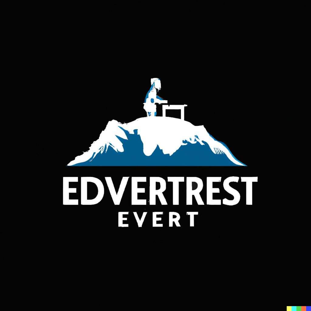 someone gazing at Mount Everest, restaurant logo design